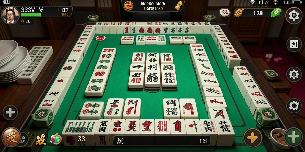 Tangkapan layar gameplay 333V menunjukkan suasana menantang Mahjong.