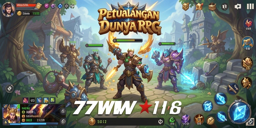 Tampilan menarik dari gameplay 77WIN dalam dunia RPG yang seru.