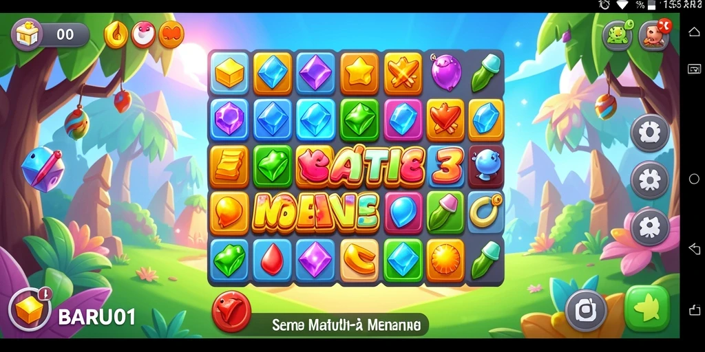 Tangkapan layar gameplay BARU01 yang penuh warna dan seru.
