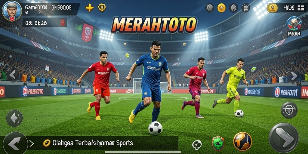 Tampilan gameplay seru dalam MERAHTOTO dengan berbagai cabang olahraga.