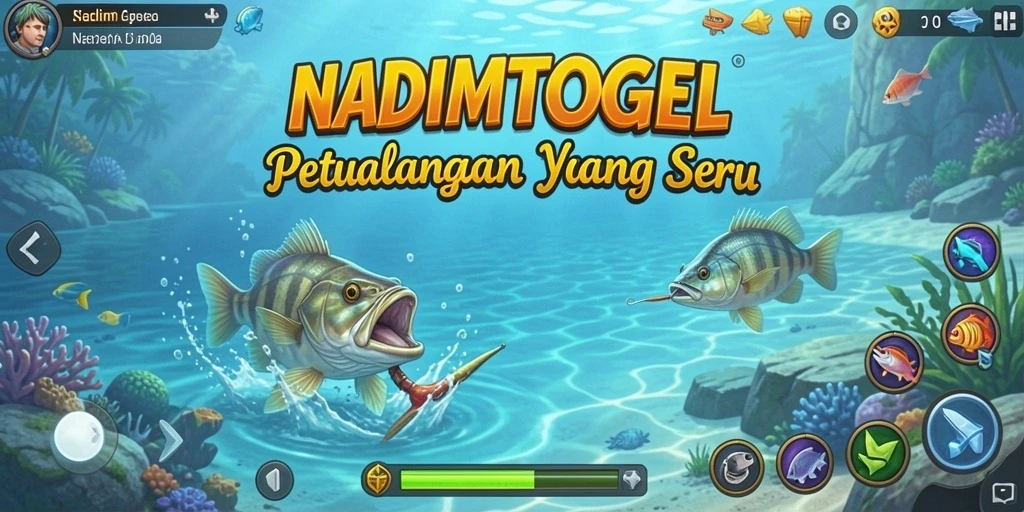 Tampilan gameplay NADIMTOGEL menunjukkan pengalaman memancing yang seru dan mendebarkan.