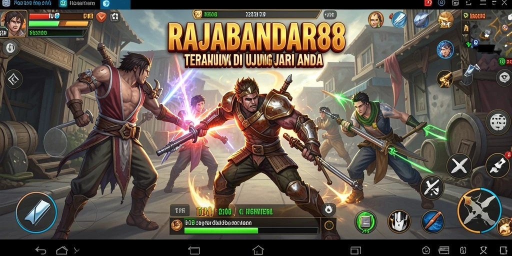 Tampilan gameplay RAJABANDAR88 dengan aksi Fighting yang intens.