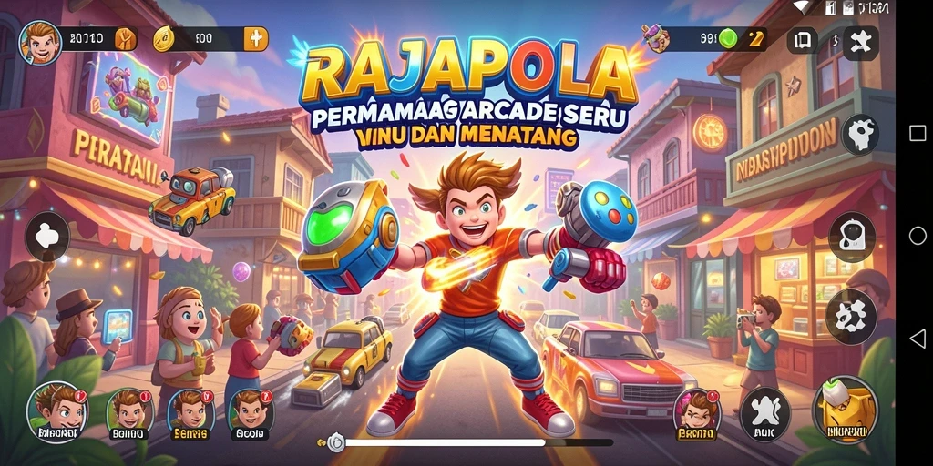 Screenshot gameplay RAJAPOLA yang penuh aksi dan tantangan.