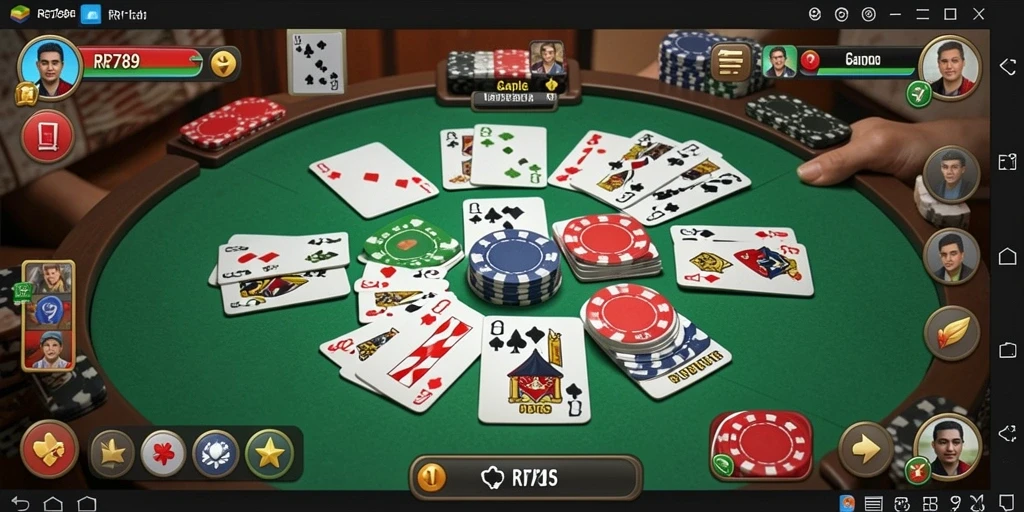 Tampilan gameplay Gaple yang menarik dan interaktif di RR789.