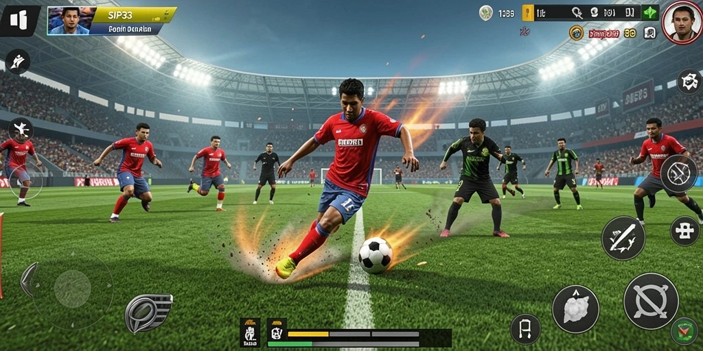 Tampilan permainan sepak bola yang menarik dan mendebarkan di SIP33.