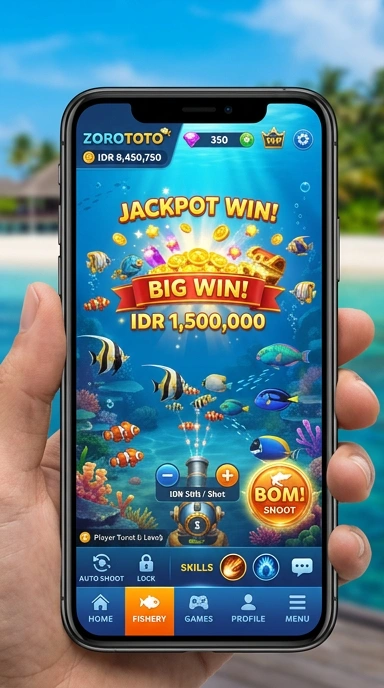 Pengguna sedang menjelajahi katalog aplikasi di zorototo.